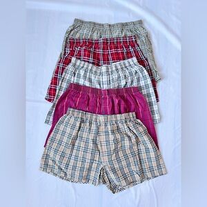 Nova check Cotton boxer Shorts 5 pack waist men's L 28 - 36 in